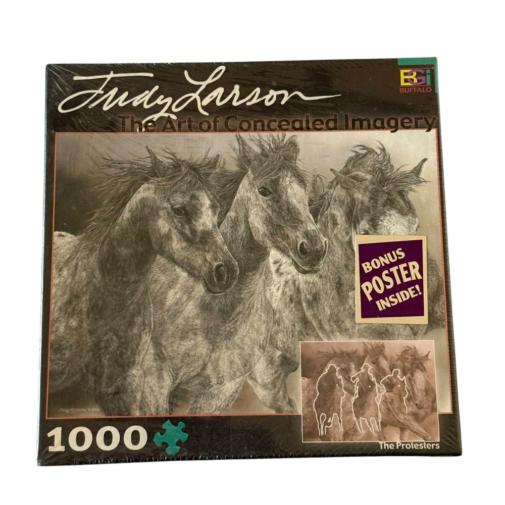 Buffalo Games Judy Larson The Protesters 1000 Piece Jigsaw Puzzle New Sealed
